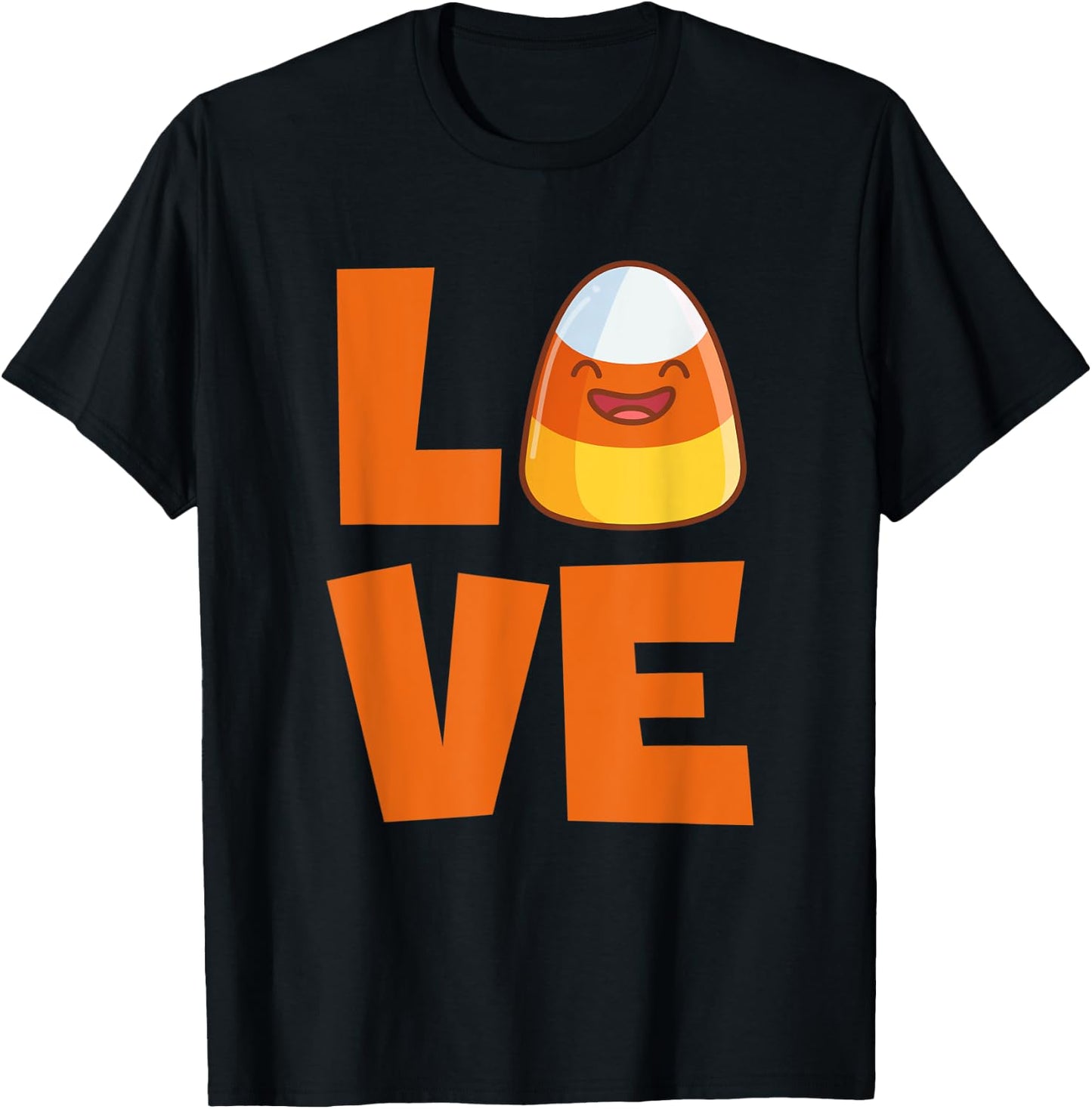 Love Candy Corn Cute Halloween Party Trick Or Treat T-Shirt - T-Shirt | Black