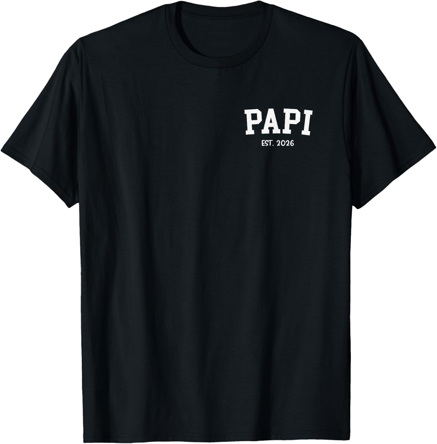 PAPI EST. 2026 Classic Grandpa Fathers Day T-Shirt - T-Shirt | Black