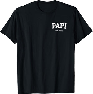PAPI EST. 2026 Classic Grandpa Fathers Day T-Shirt - T-Shirt | Black