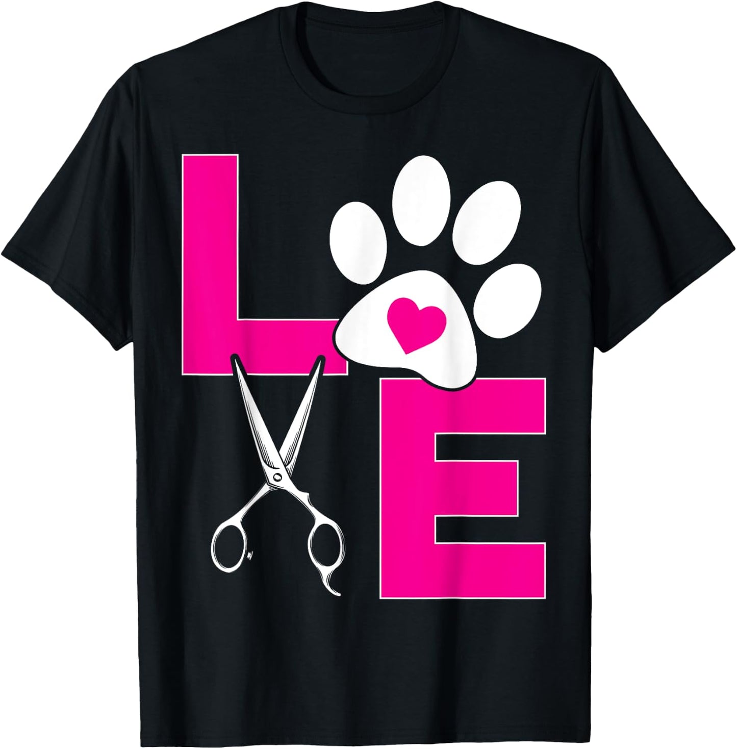 Cute Dog Groomer Funny Dog Grooming Love Christmas Men Women Girls Kids T-Shirt - T-Shirt | Black