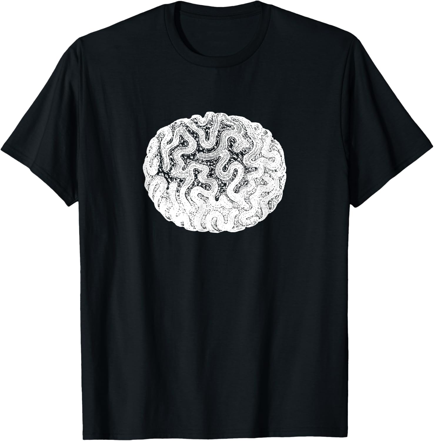 Brain Coral Ocean Marine Benthic Coral Reef T-Shirt - T-Shirt | Black