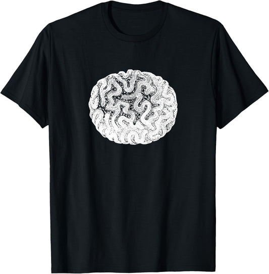 Brain Coral Ocean Marine Benthic Coral Reef T-Shirt - T-Shirt | Black