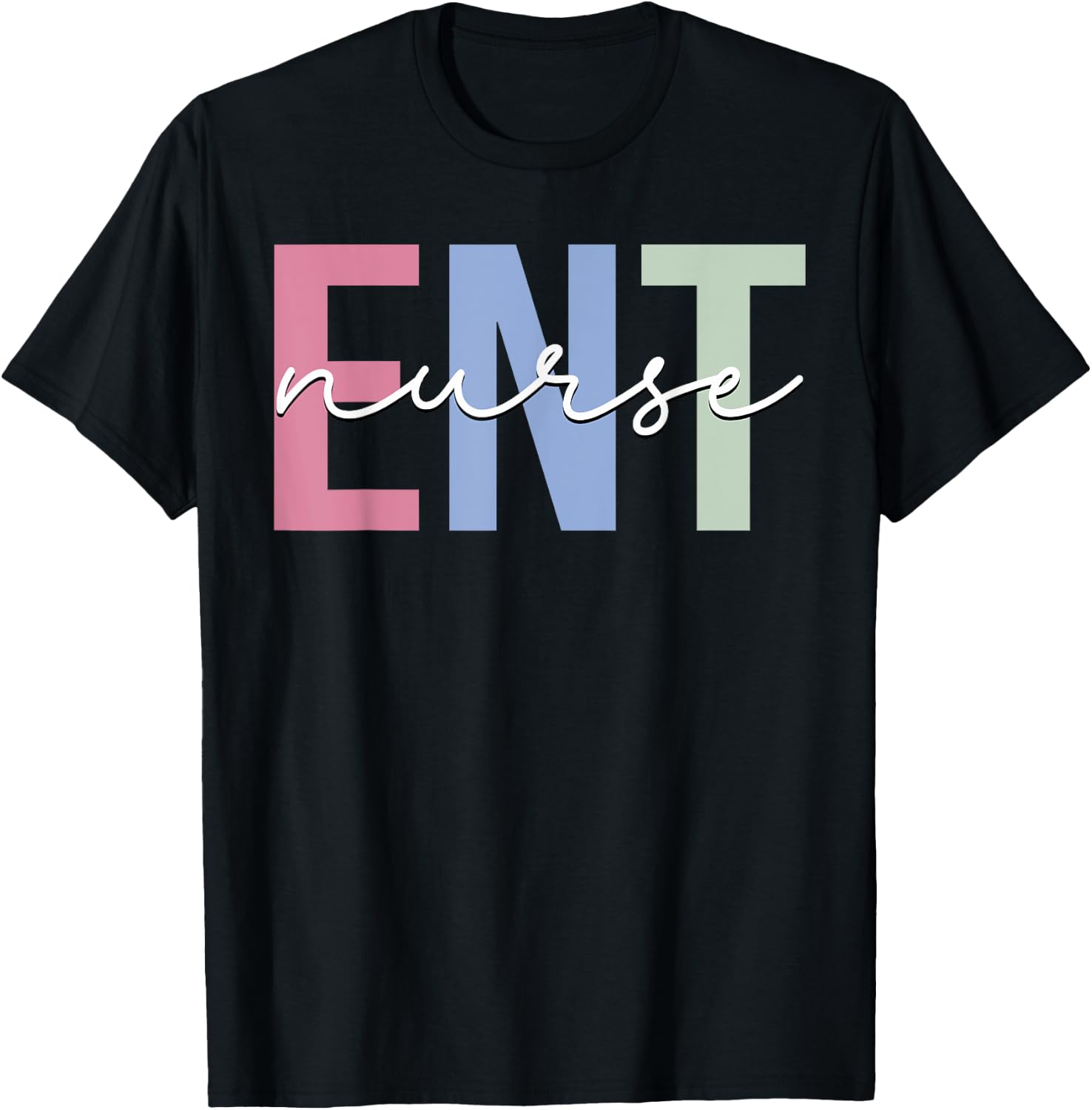 ENT Nurse Otolaryngology Ear Nose Throat T-Shirt - T-Shirt | Black