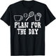 Plan For Day Coffee Tennis Tequila Player Coach Men Women T-Shirt - T-Shirt | Black