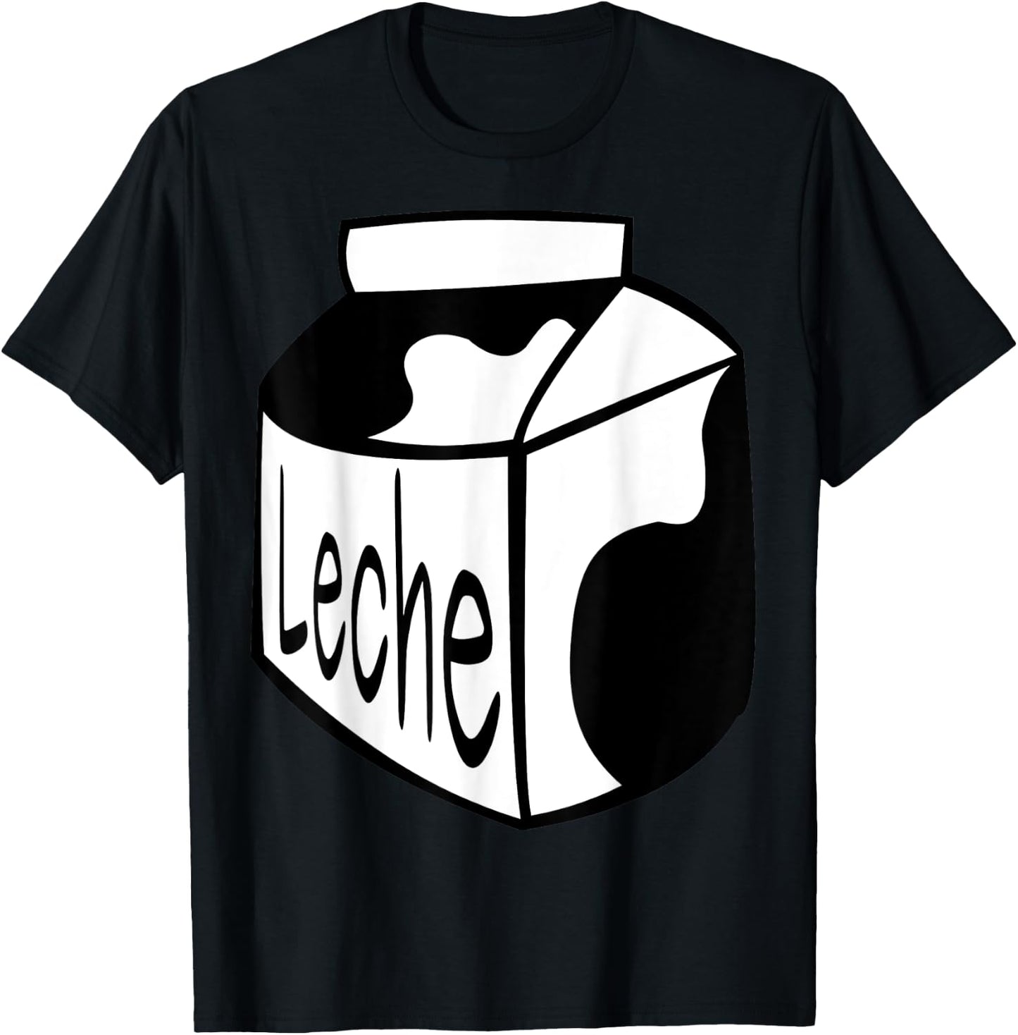 Leche Spanish Milk Carton Dairy Lover T-Shirt - T-Shirt | Black
