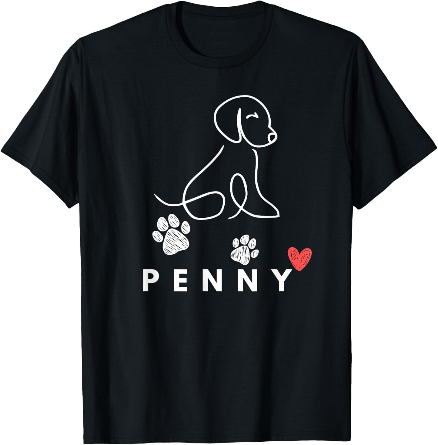 Penny Dog nametag Gift my Puppy Dog named Penny T-Shirt - T-Shirt | Black