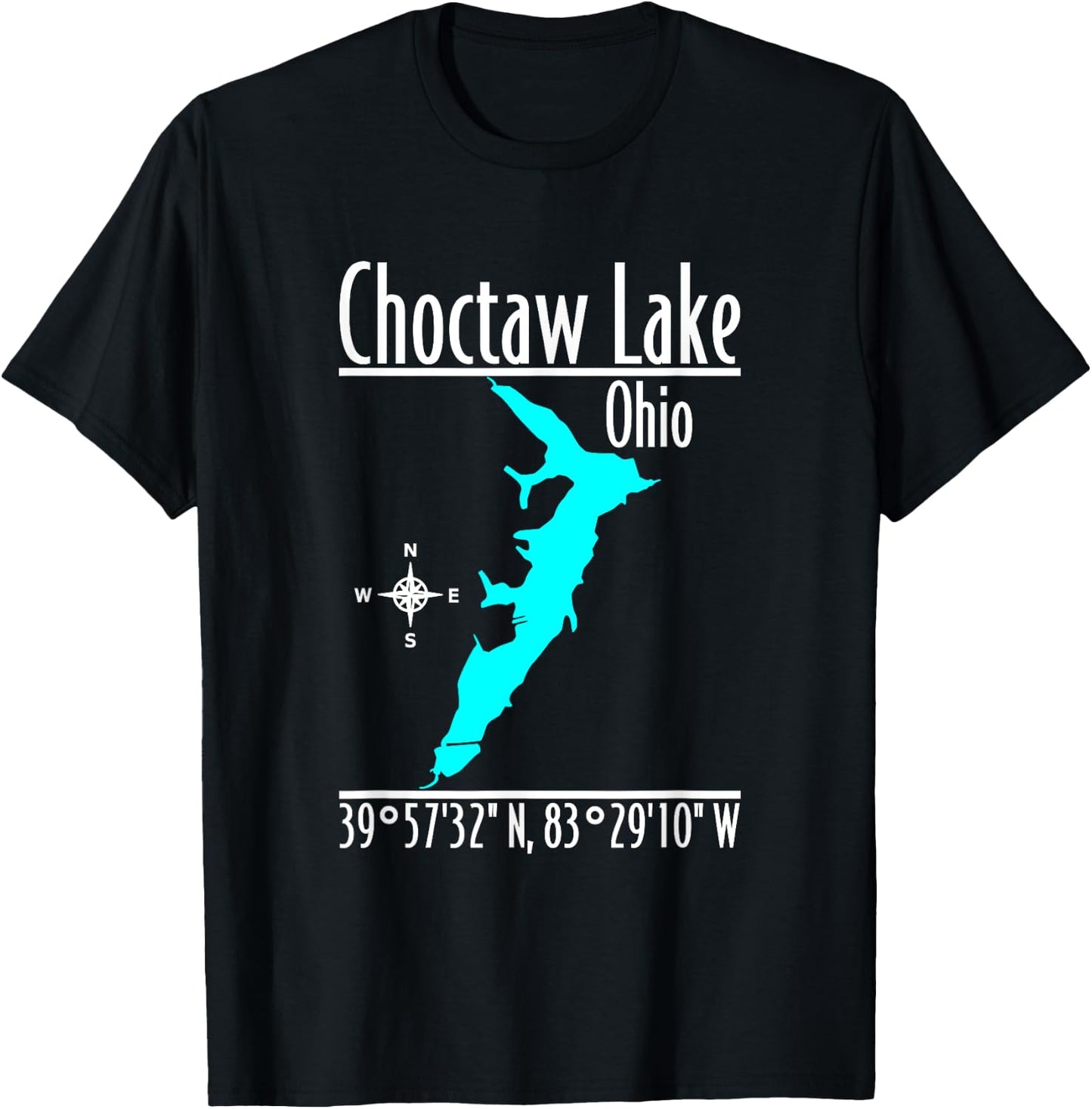 Modern Choctaw Lake - Ohio T-Shirt - T-Shirt | Black
