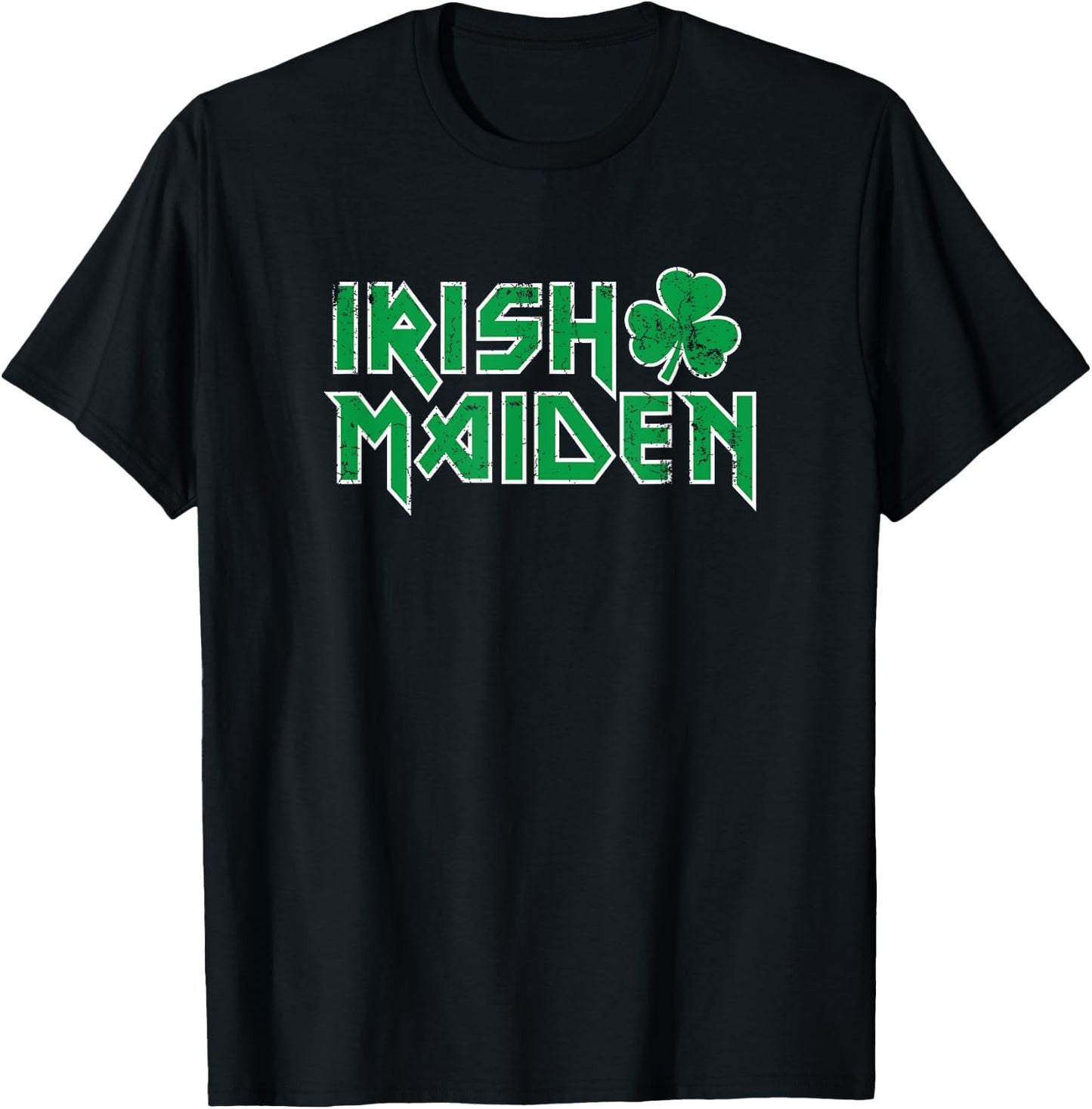 Irish Maiden, funny heavy rocker paddy maeve beer maid craic T-Shirt - T-Shirt | Black