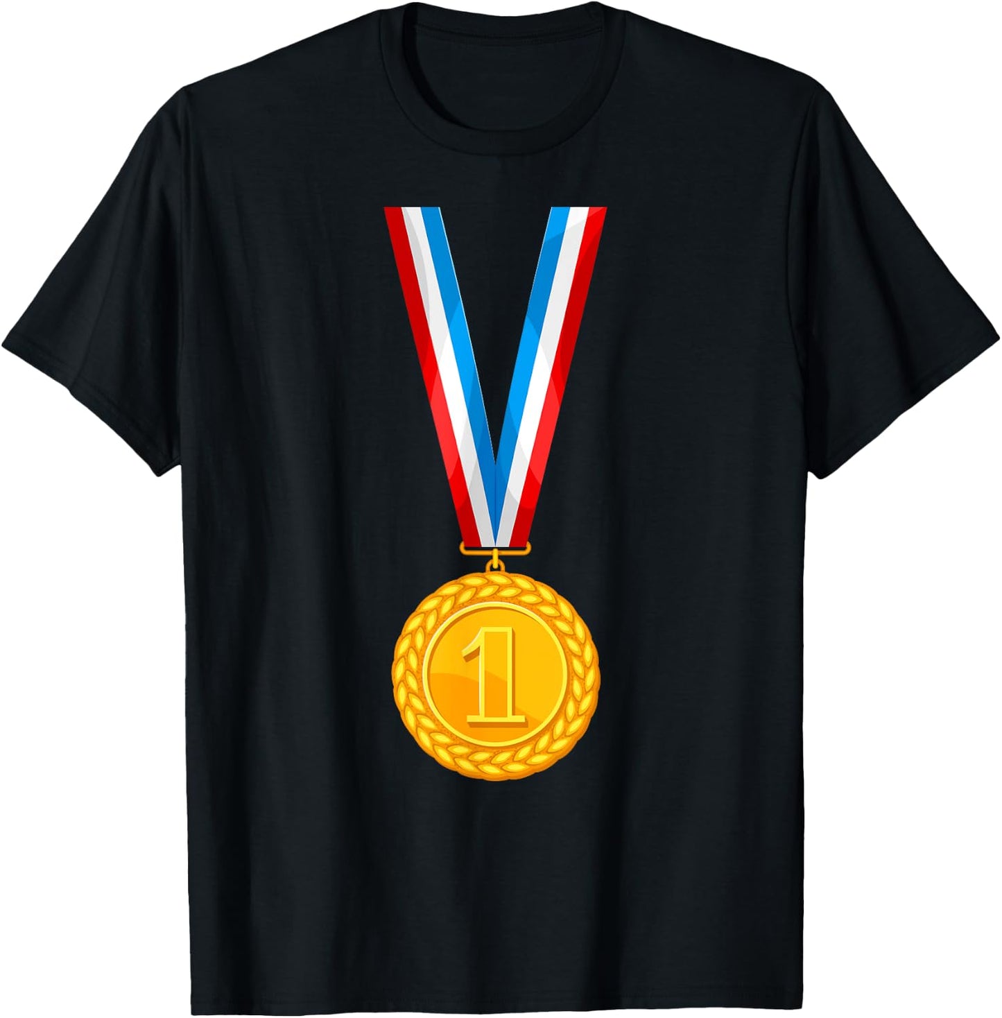 First Place Medal For Winners and Champions T-Shirt - T-Shirt | Black