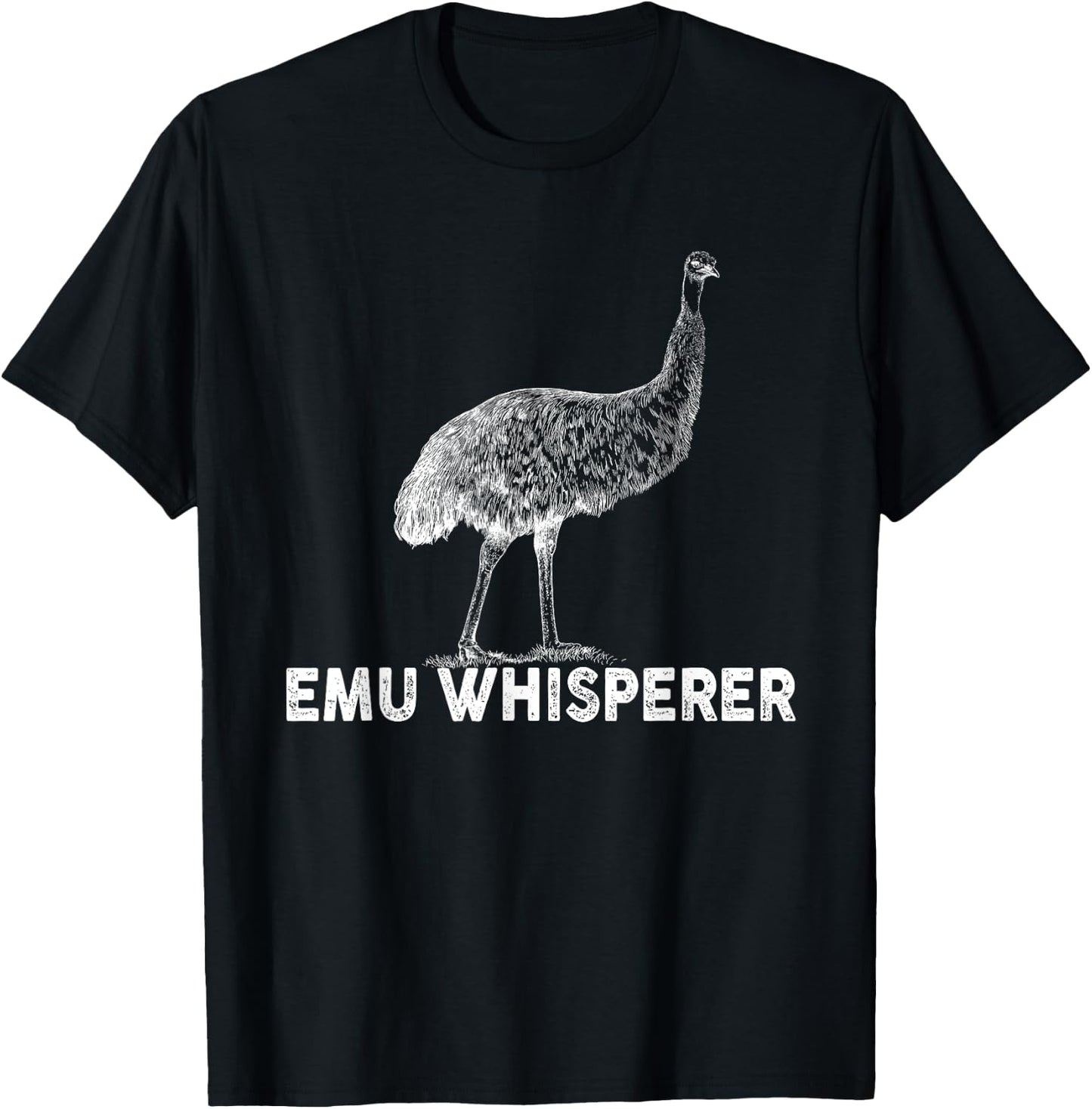 Emu Whisperer Outfit Emus Costume Bird Lover T-Shirt - T-Shirt | Black