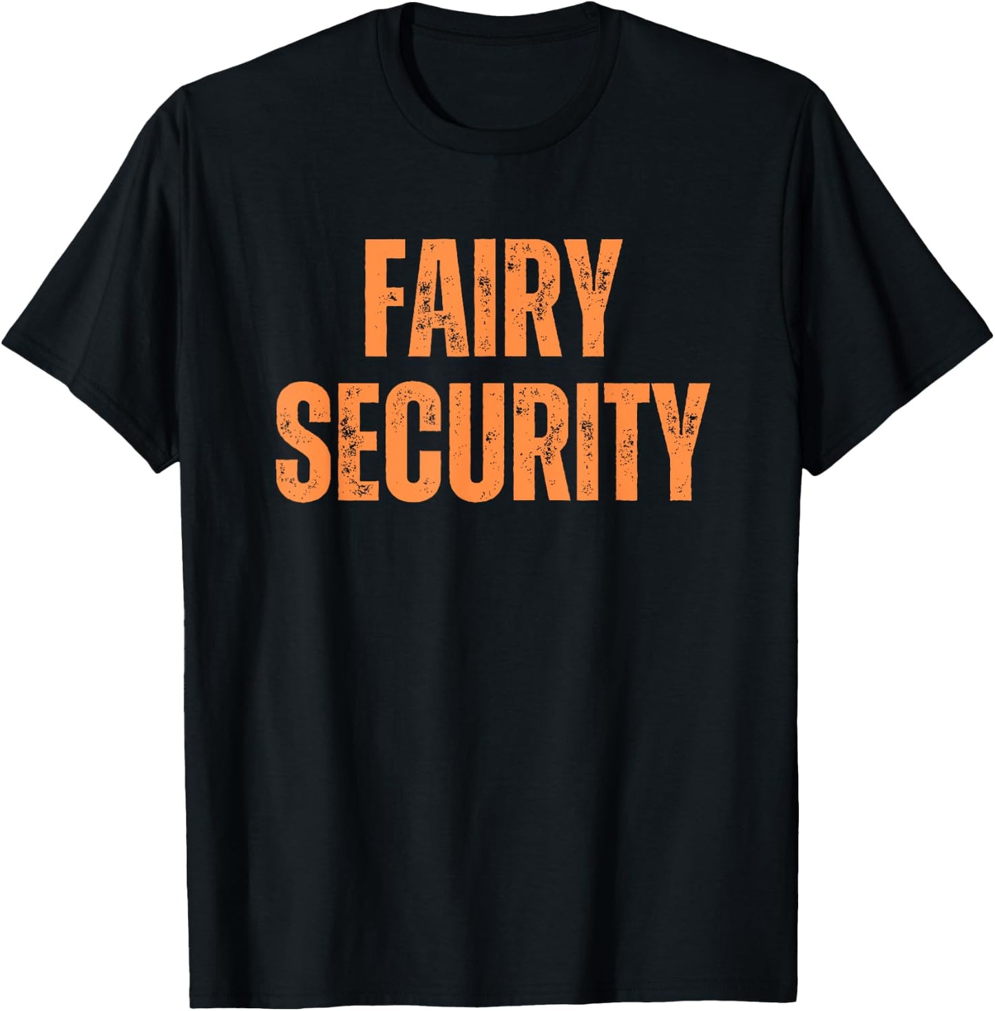 Orange Halloween Fairy Security T-Shirt - T-Shirt | Black