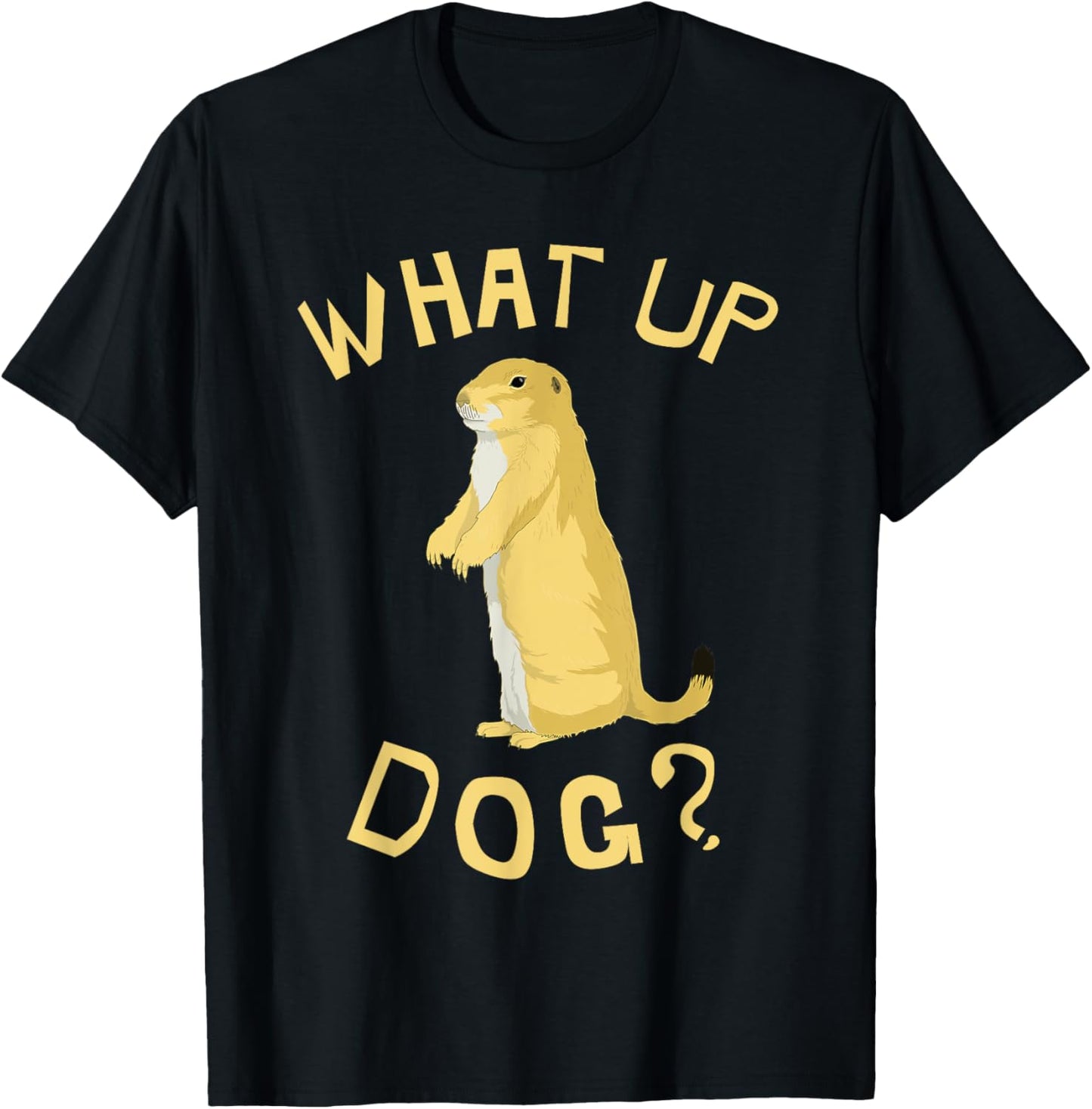 Prairie Dog Shirts & Gifts What Up Dog? Prairie Dog Kids Black Cartoon T-Shirt - T-Shirt | Black