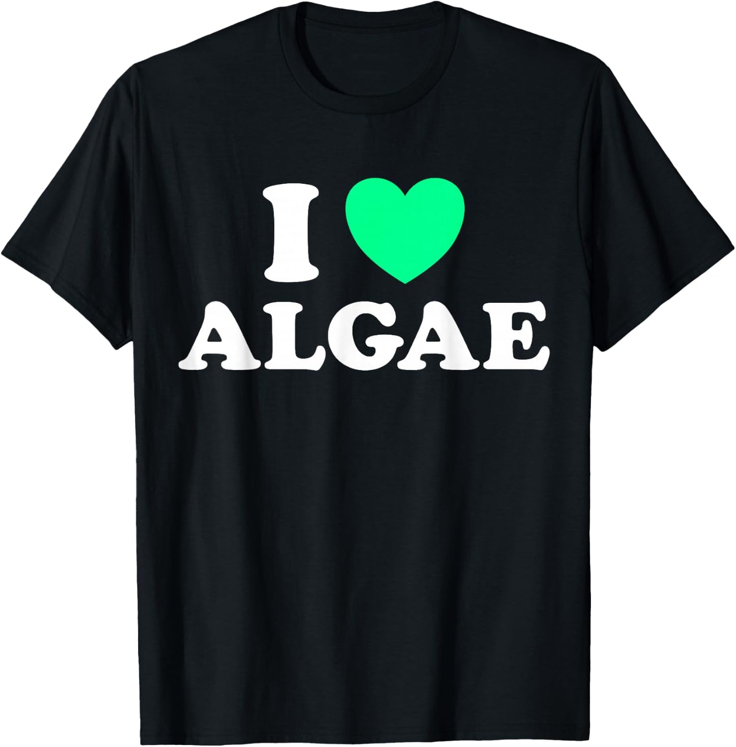 Alga Heart Funny Cute C02 Sequestration Bioremediation Fan T-Shirt - T-Shirt | Black