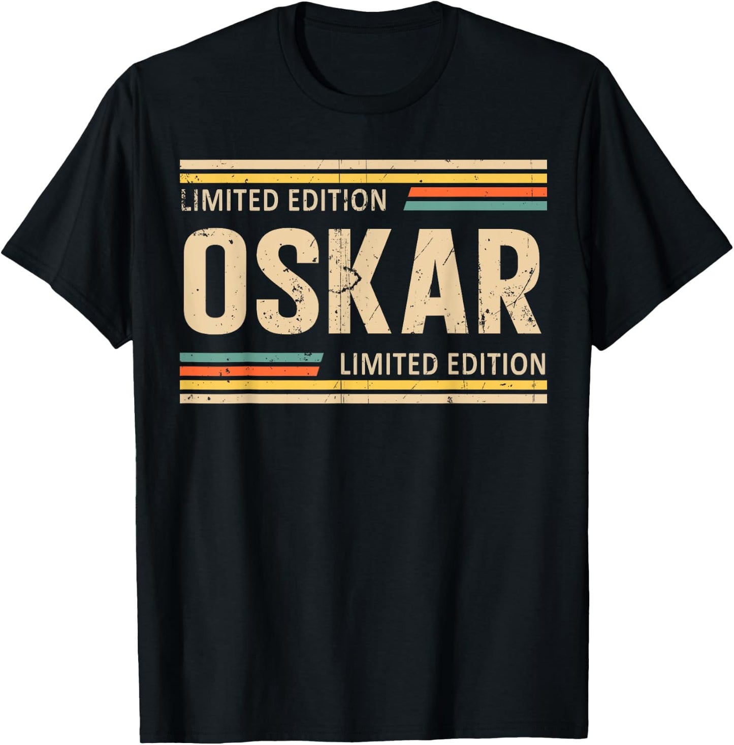 OSKAR Limited Edition Shirt OSKAR Name Personalized T-Shirt - T-Shirt | Black