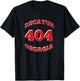 404 Decatur (Atlanta) Georgia Red and White T-Shirt - T-Shirt | Black