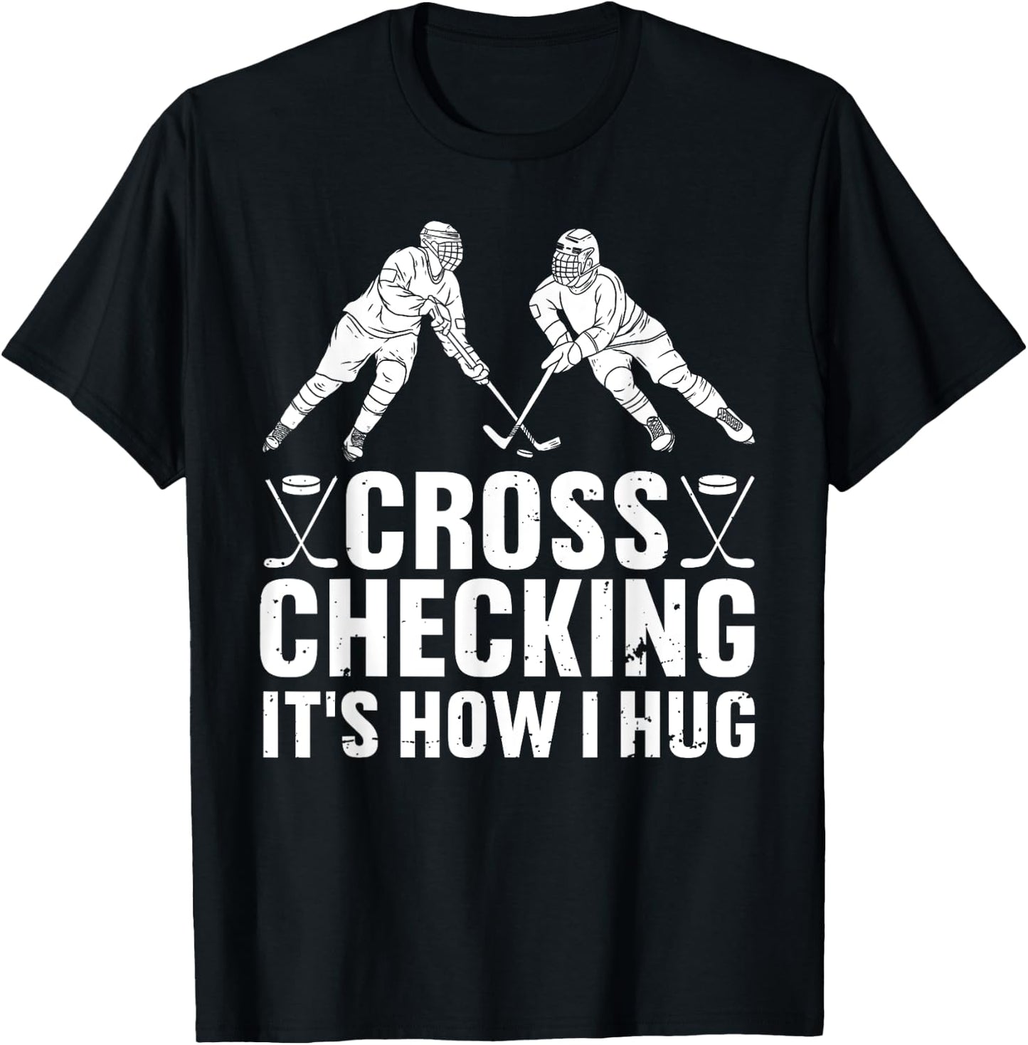 Cool Ice Hockey Art Men Women Boys Field Ice Hockey Lover T-Shirt - T-Shirt | Black