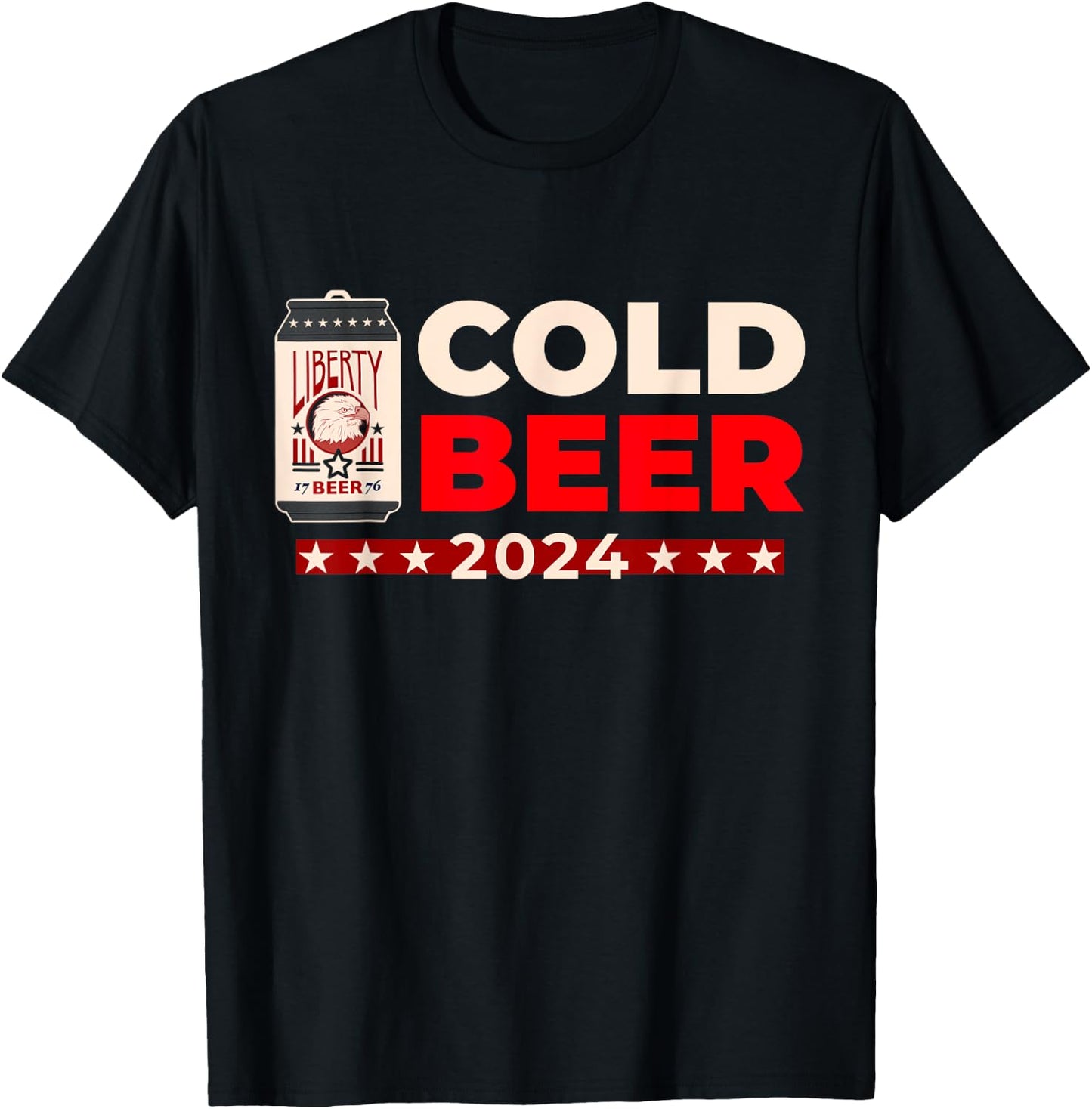 Cold Beer 2024! Presidential Election Beer Lover's Parody T-Shirt - T-Shirt | Black