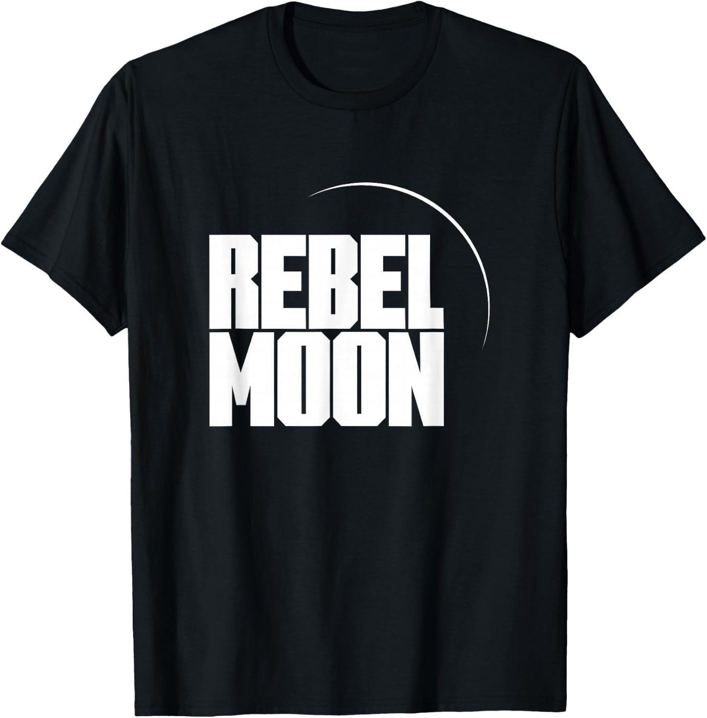 Rebel Moon White Text Movie Logo T-Shirt - T-Shirt | Black