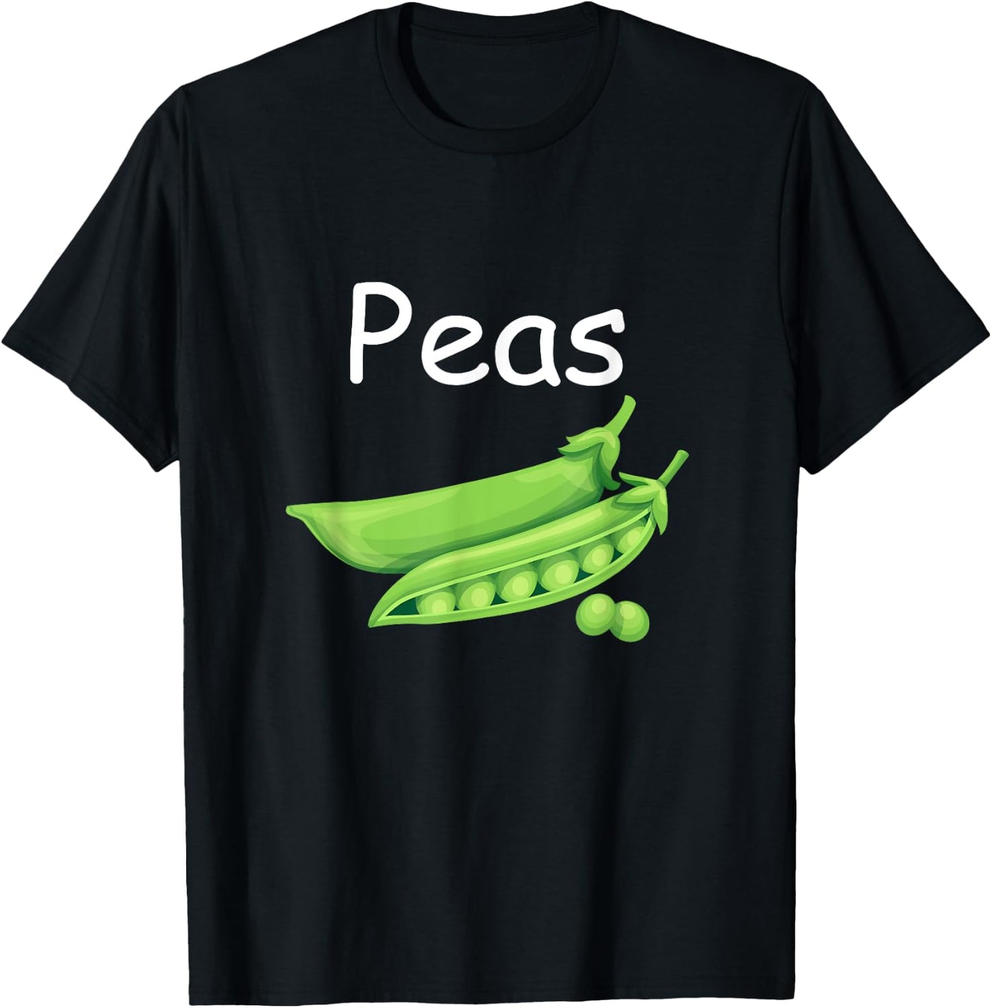 Funny Family Matching Halloween Costumes Peas and Carrots T-Shirt - T-Shirt | Black