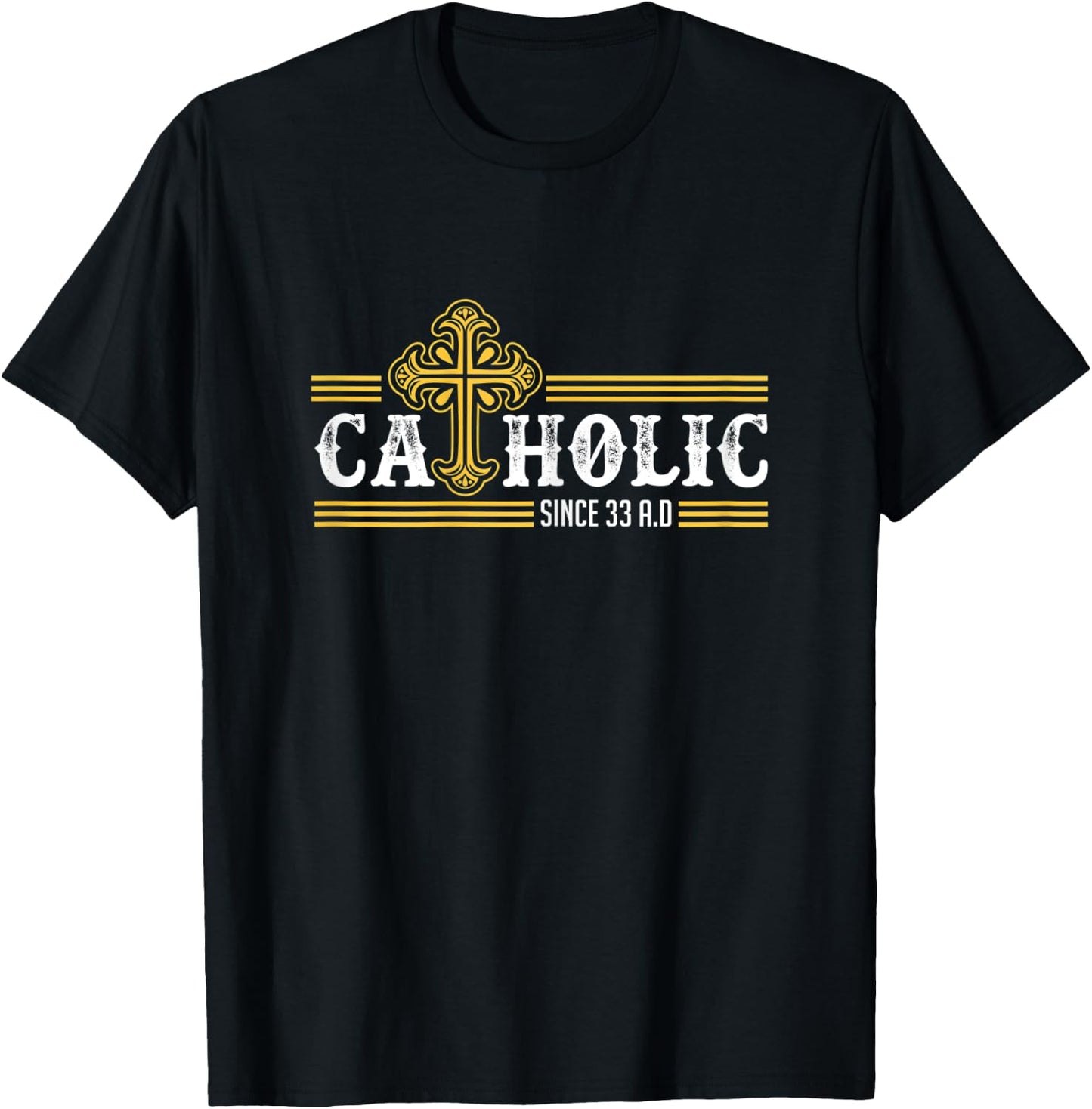 Catholic Since 33 AD Iron Resurrection & Divine Mercy T-Shirt - T-Shirt | Black