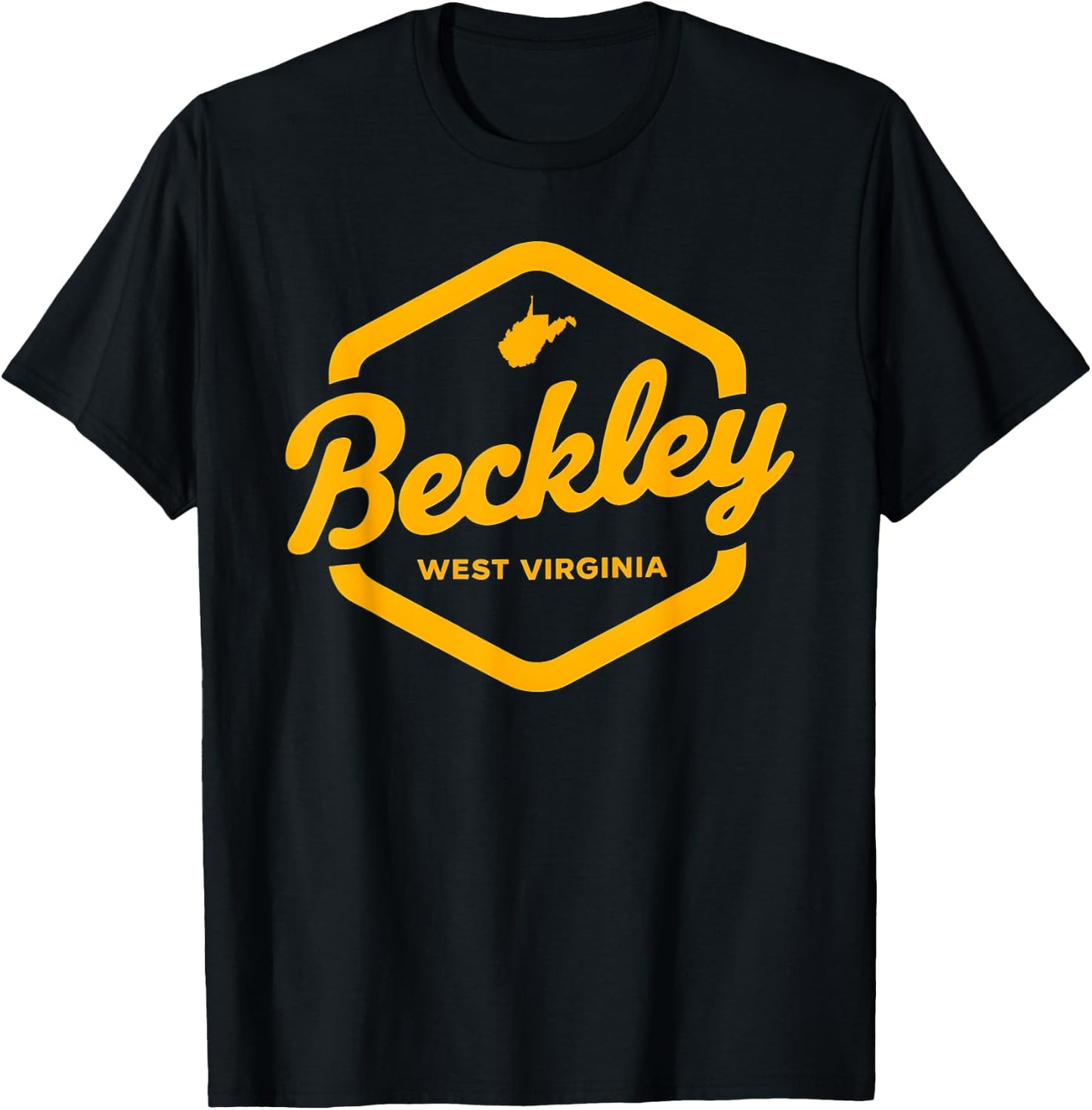 Beckley West Virginia Retro Badge WVA Smokeless Coal Capital T-Shirt - T-Shirt | Black