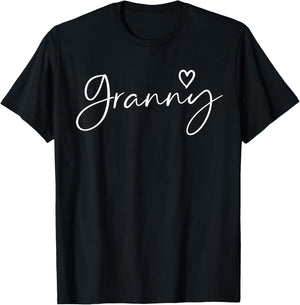 Granny Gifts Grandma Heart Mother's Day Granny T-Shirt - T-Shirt | Black