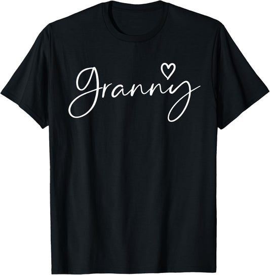 Granny Gifts Grandma Heart Mother's Day Granny T-Shirt - T-Shirt | Black