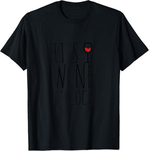 Women's Oh Look It's Wine O'Clock Drinking T-Shirt - T-Shirt | Black