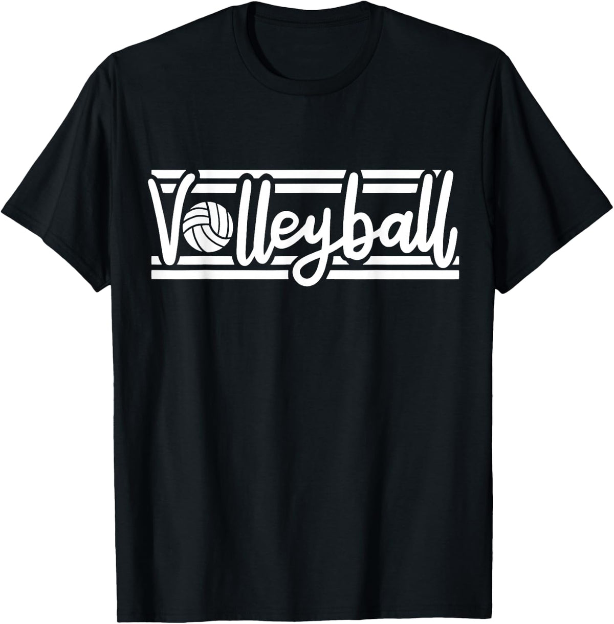 Volleyball for Girls Women T-Shirt - T-Shirt | Black