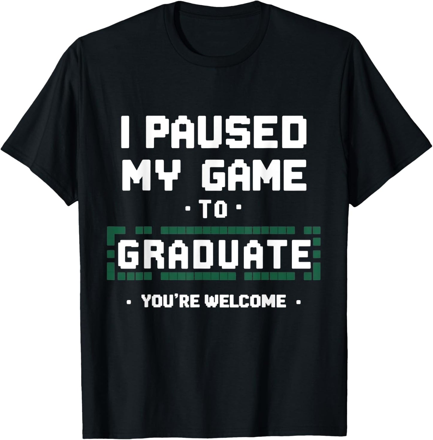 Funny Gamer Graduate Graduation T-Shirt - T-Shirt | Black
