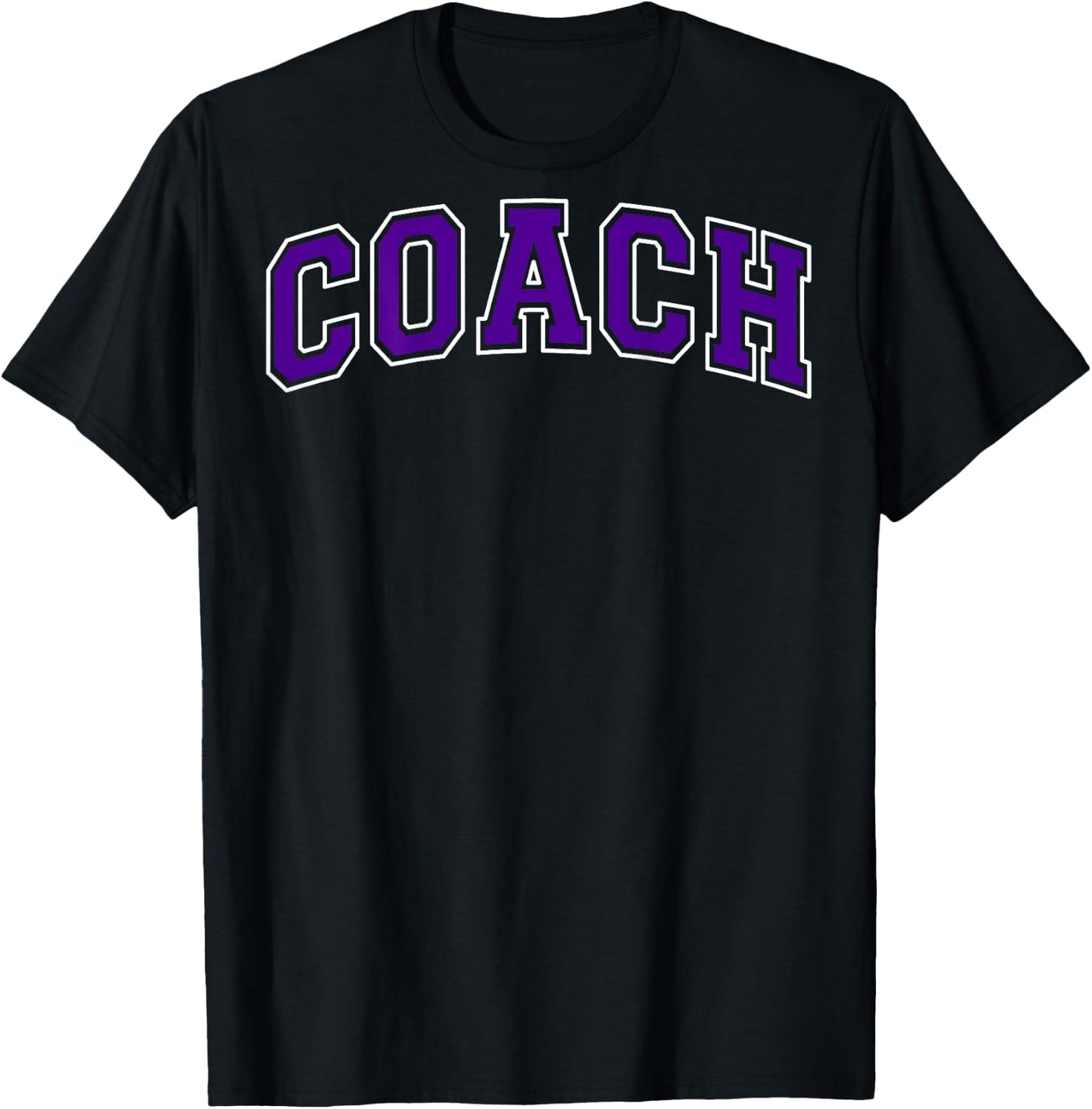 Coach Sports Trainer Vintage Purple White on the back T-Shirt - T-Shirt | Black