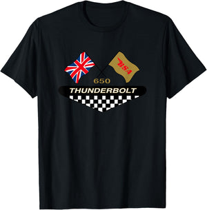 BSA Thunderbolt 650 Motorcycle Flag Decal T-Shirt - T-Shirt | Black