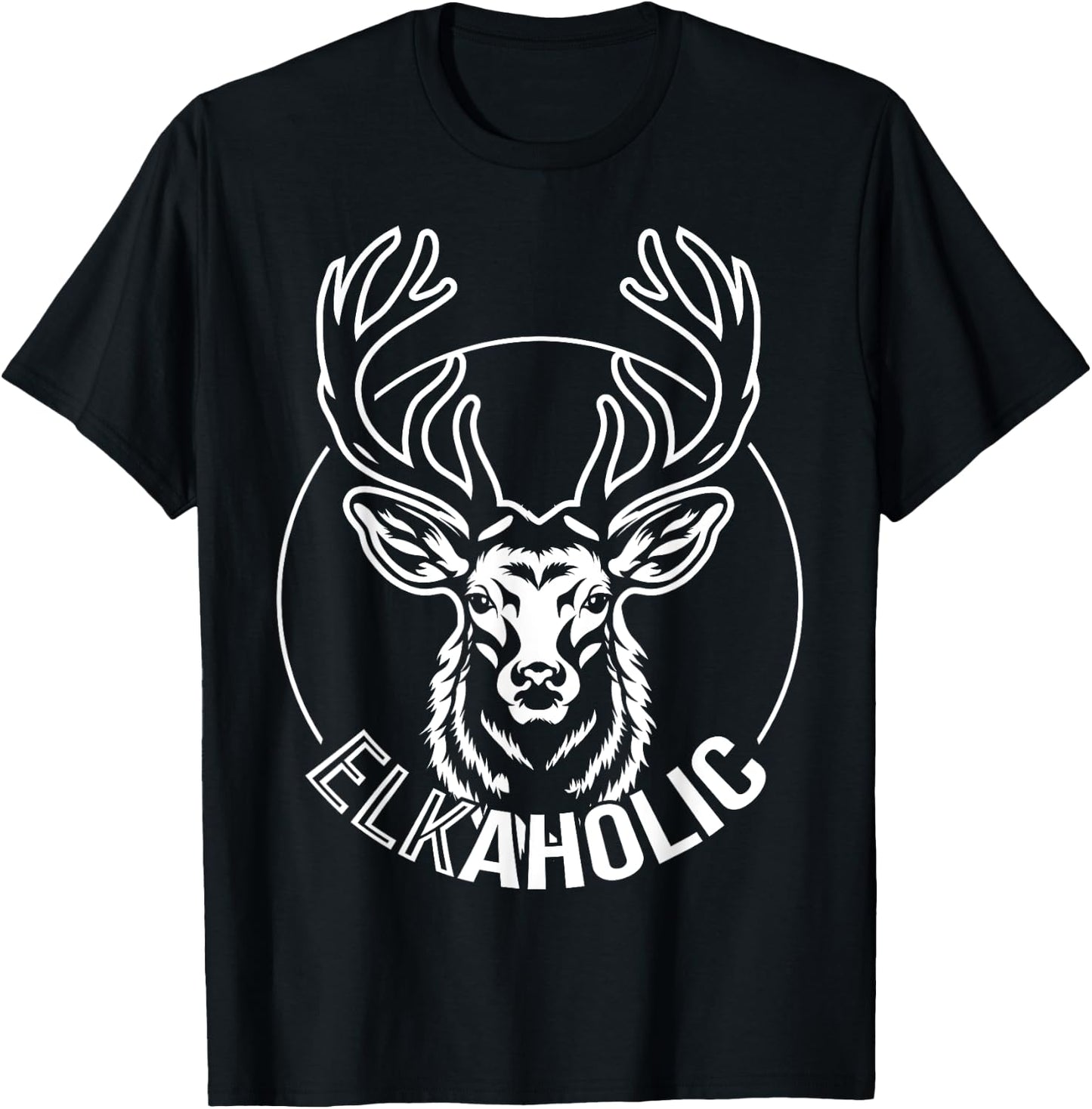 Party Elk and Deer - Elkaholic T-Shirt - T-Shirt | Black