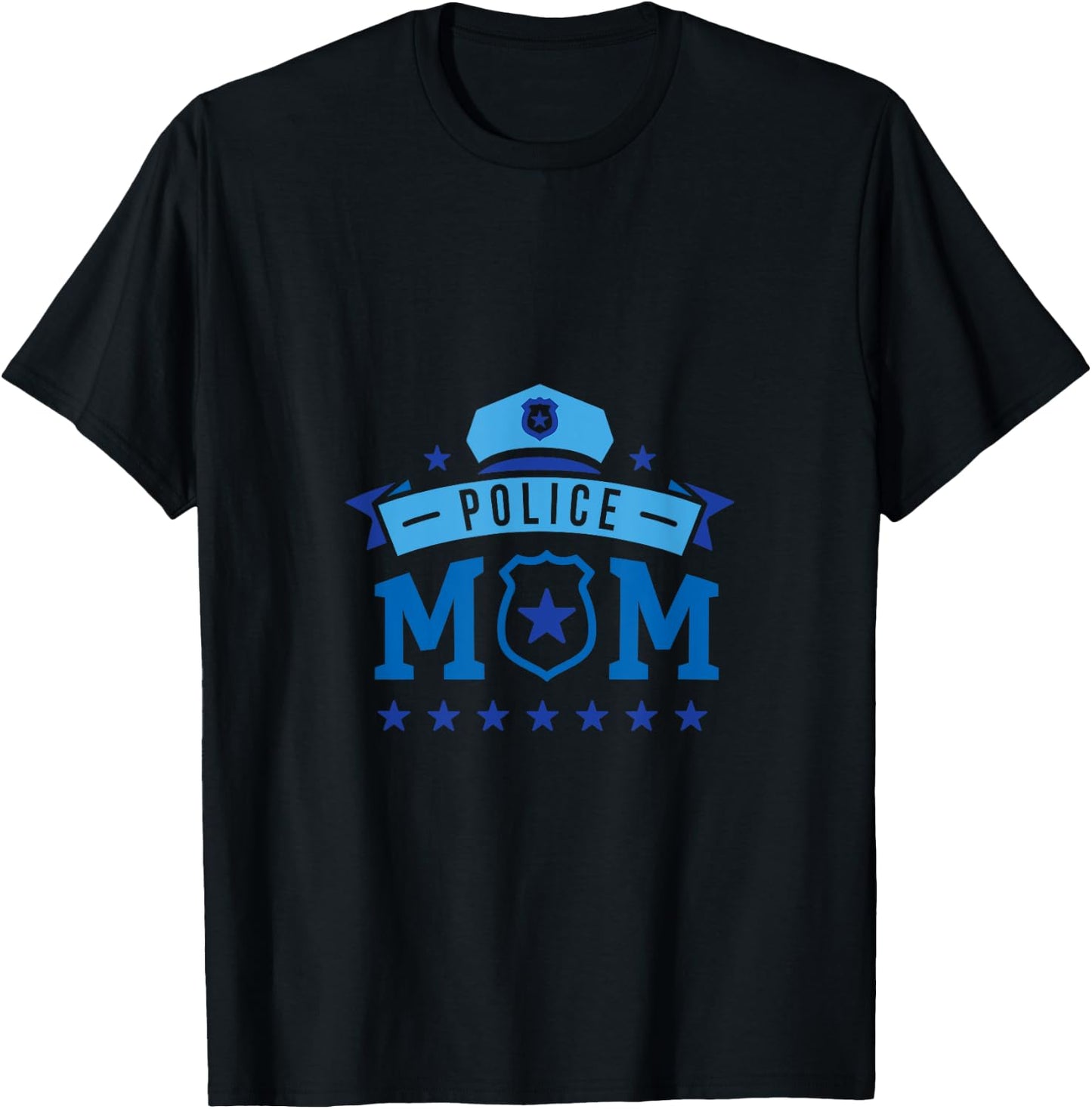 Police Mom Mothers Day T-Shirt - T-Shirt | Black