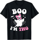 Boo I'm Two 2nd Birthday Halloween Birthday Ghost Groov T-Shirt - T-Shirt | Black