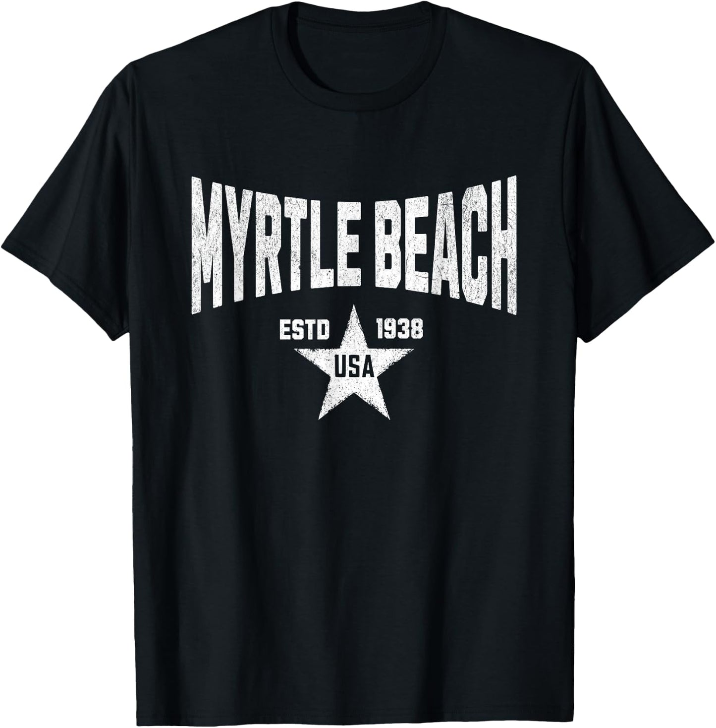 USA Vintage Merch Souvenir Visit Myrtle Beach South Carolina T-Shirt - T-Shirt | Black