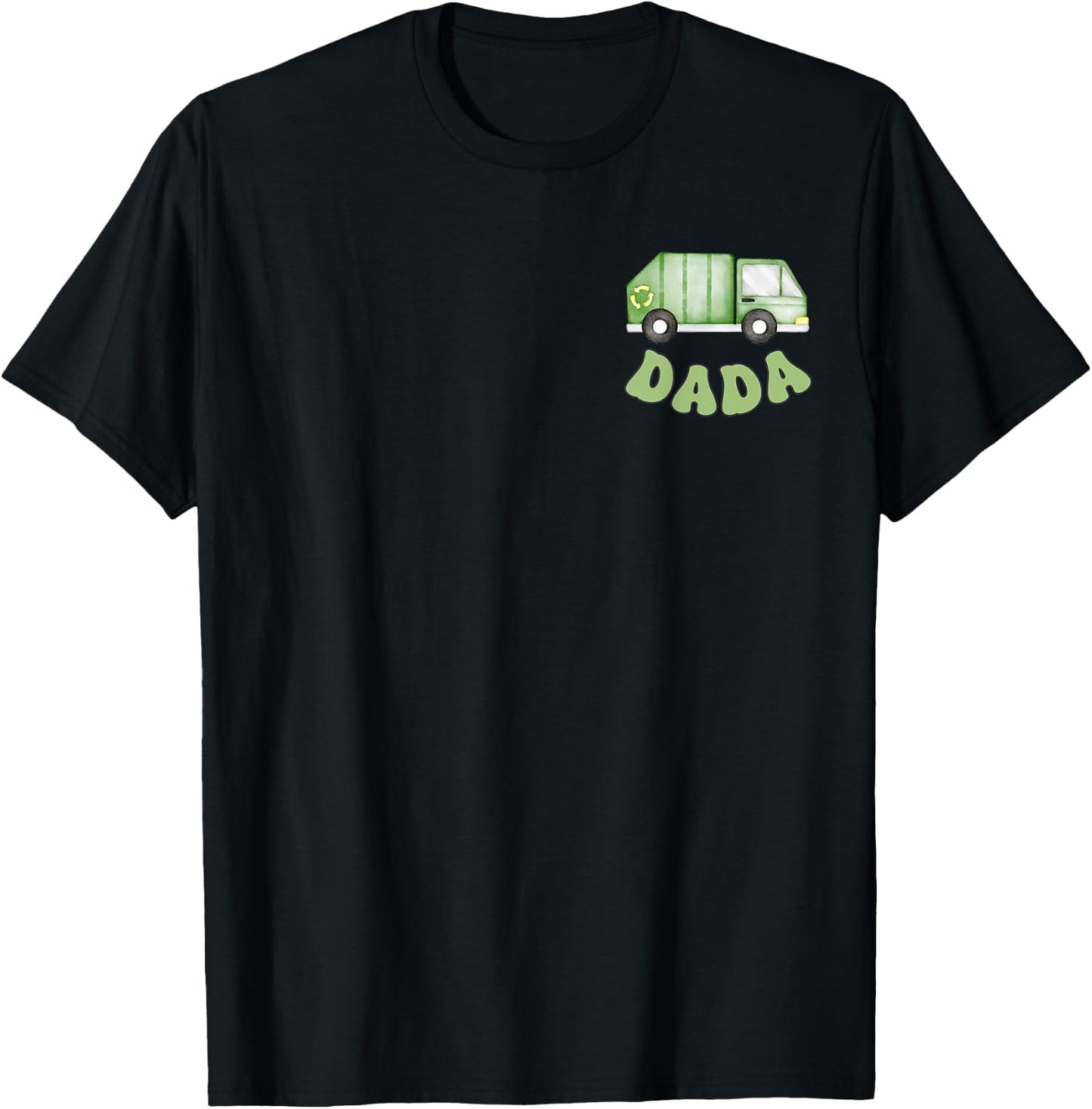 Garbage Truck Dada of The 1st Birthday Boy Family Matching T-Shirt - T-Shirt | Black