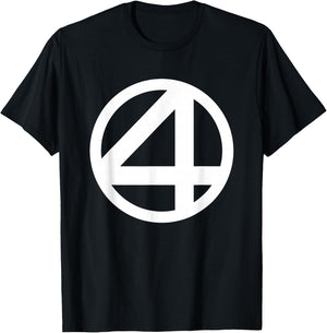 Marvel Fantastic Four Vintage Super Hero Center Badge T-Shirt - T-Shirt | Black