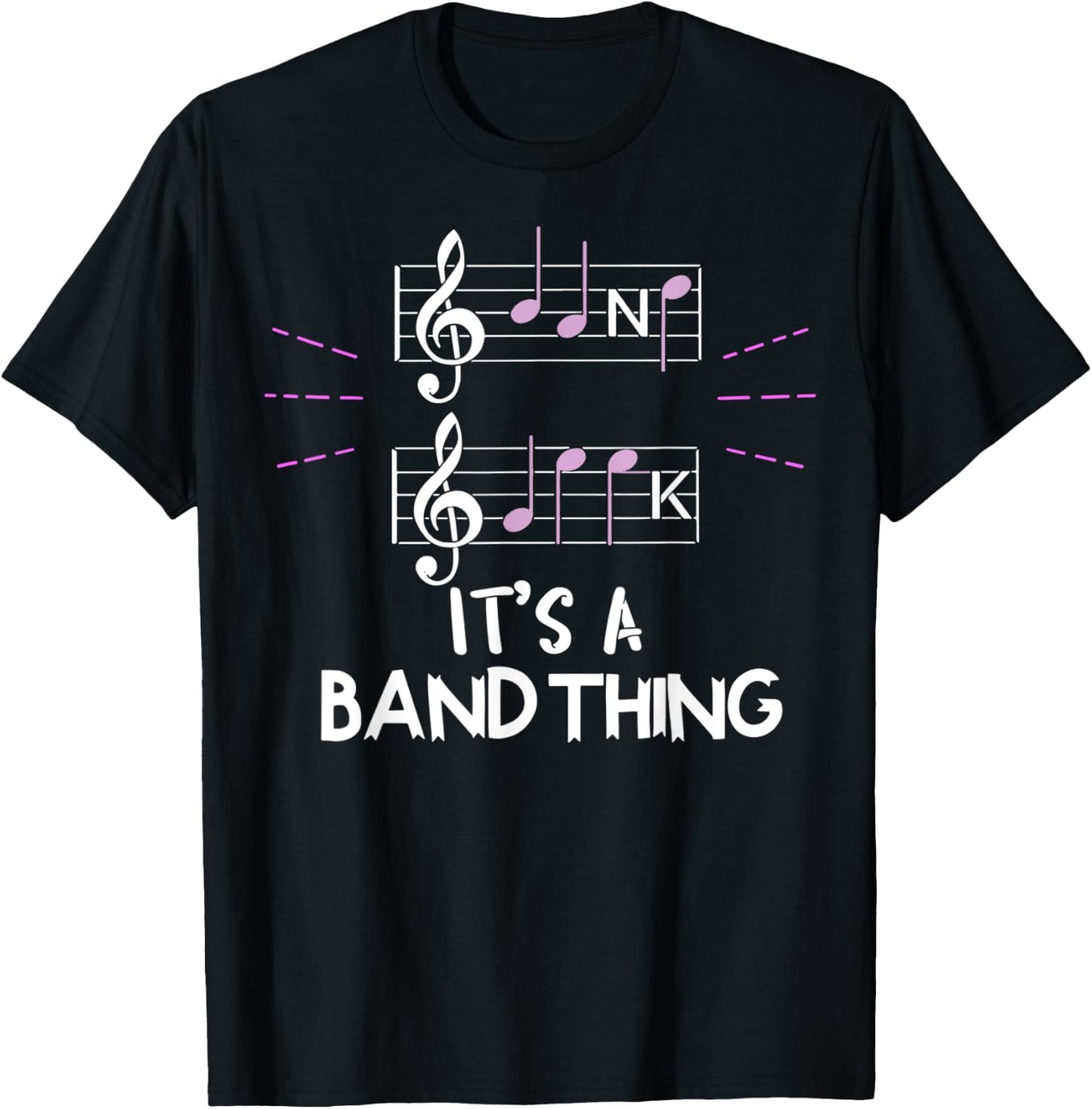 It's A Band Thing Music Geek Funny Musical Group Notes T-Shirt - T-Shirt | Black