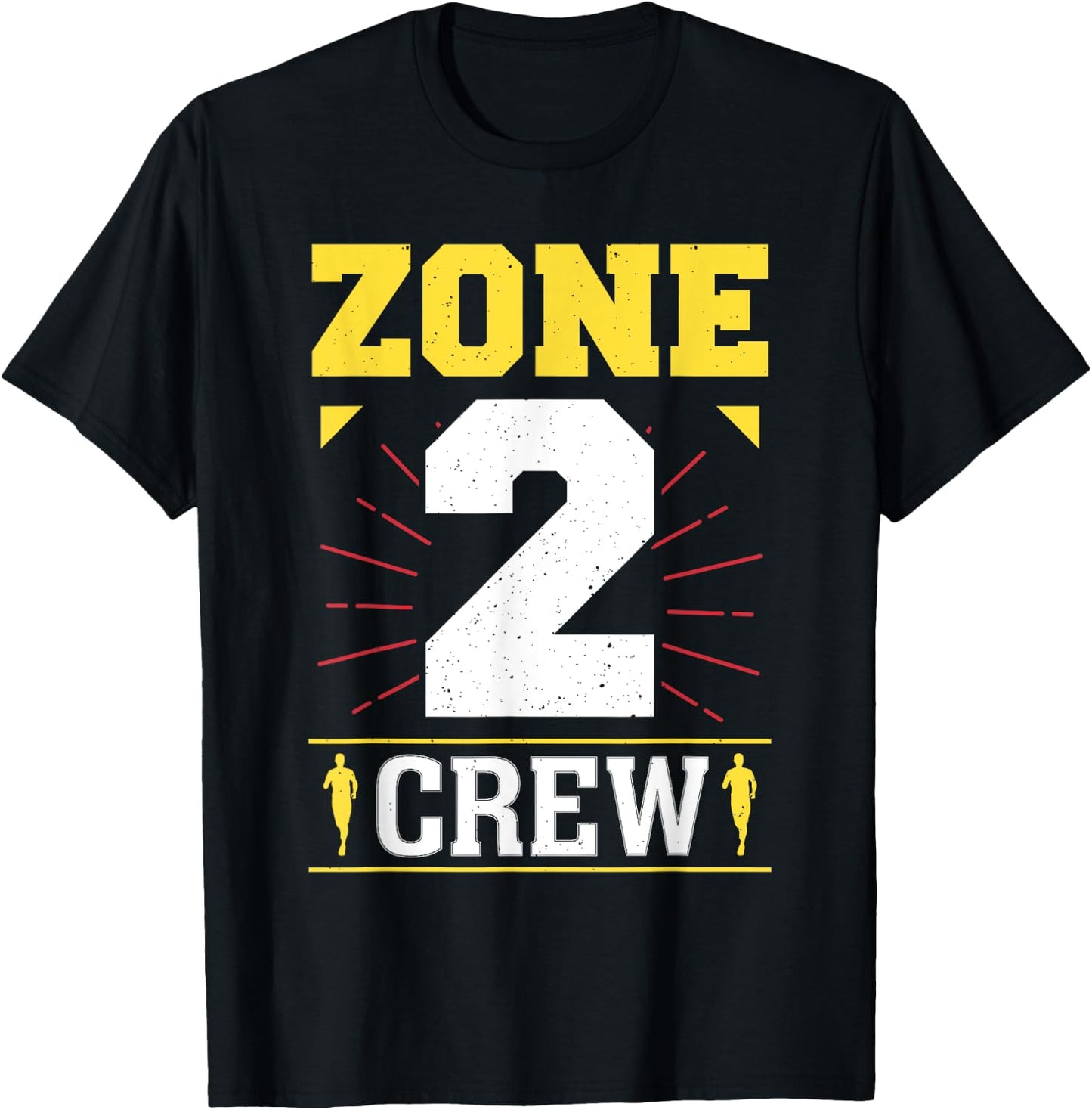 Zone 2 Crew Fitness Training Cardio Sport Zone 2 T-Shirt - T-Shirt | Black