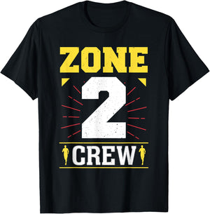 Zone 2 Crew Fitness Training Cardio Sport Zone 2 T-Shirt - T-Shirt | Black