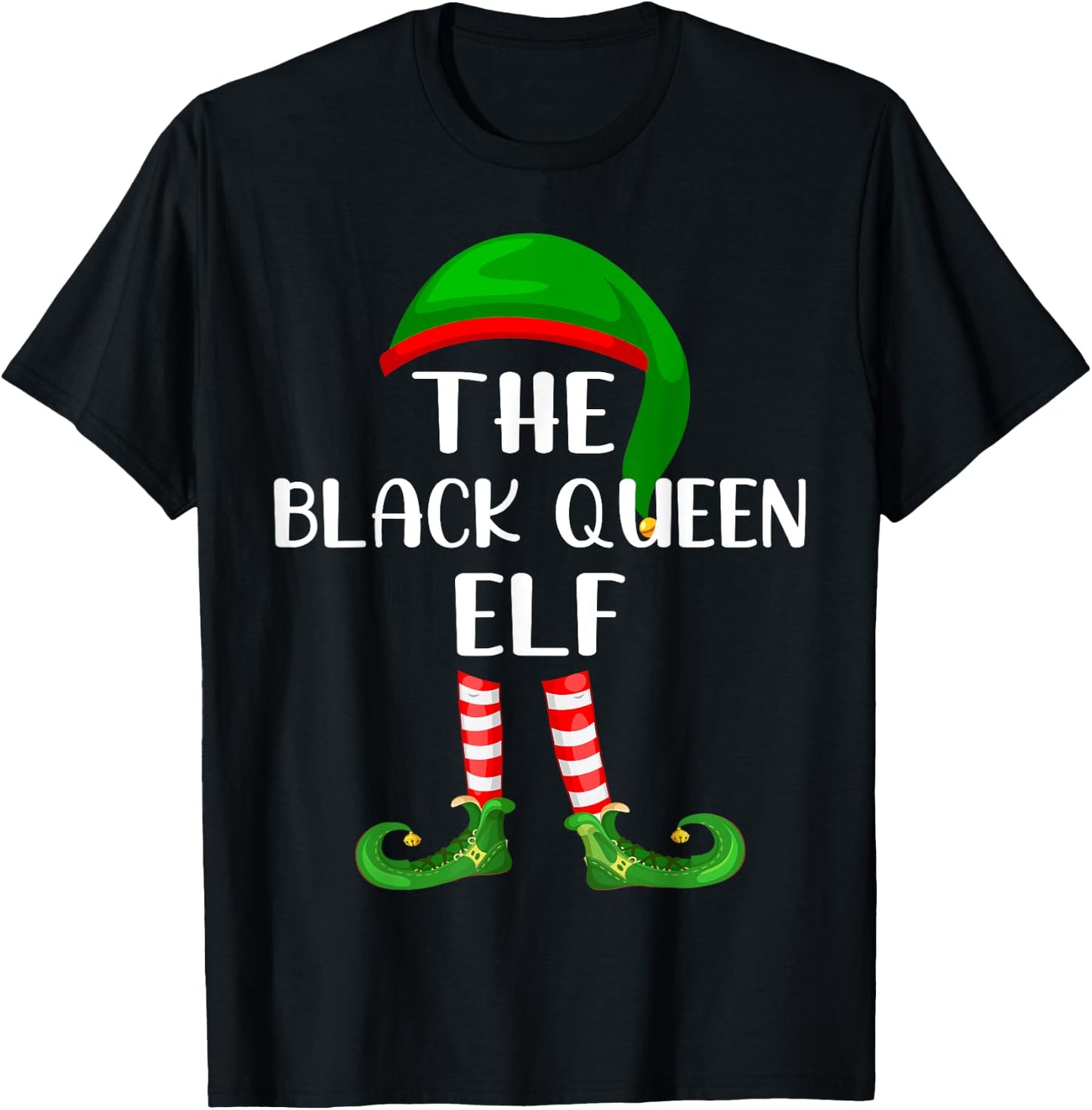 Matching Family Group The Black Queen Elf Christmas T-Shirt - T-Shirt | Black