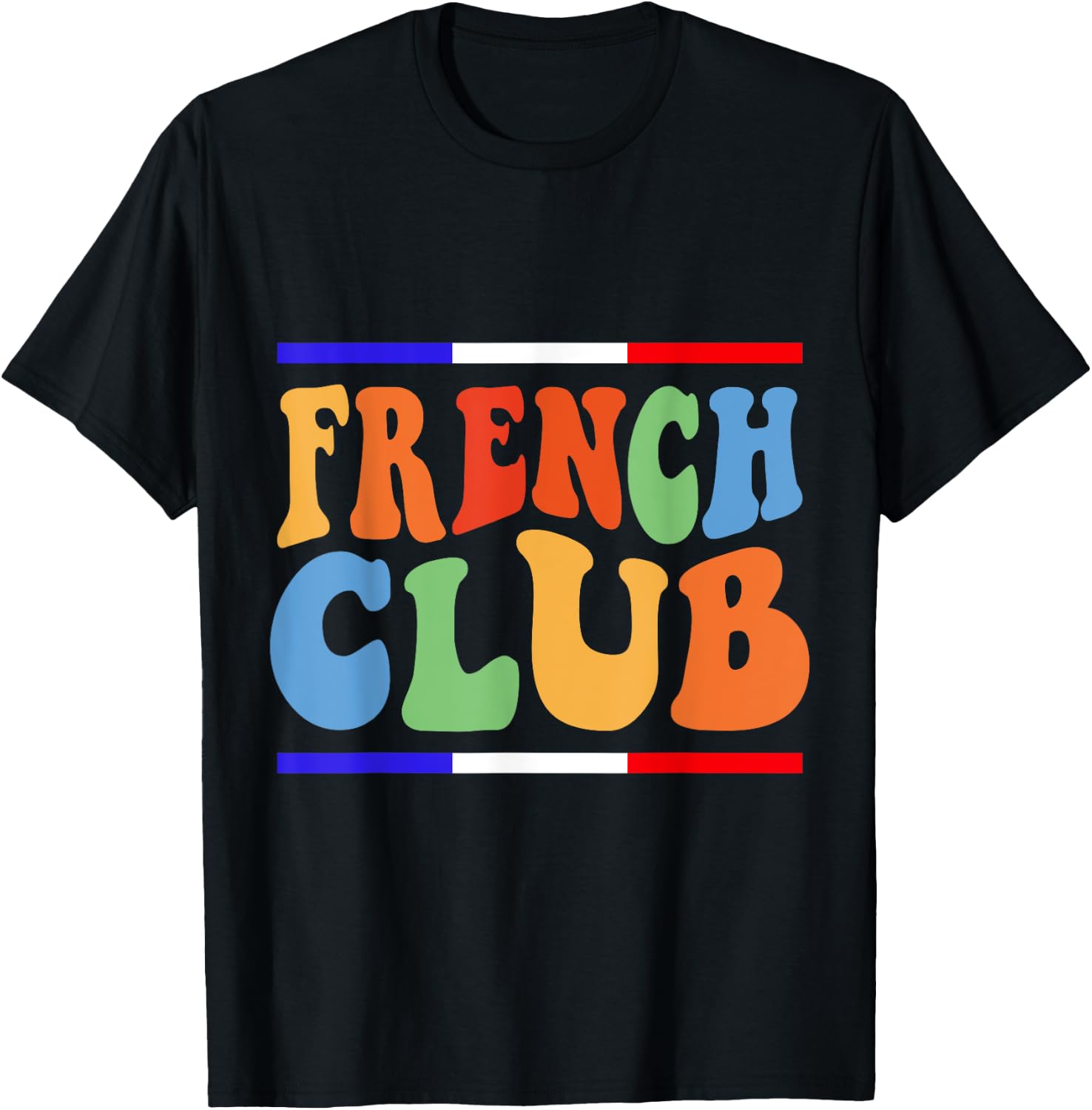 France Vintage Men Women Boys Girls Funny Retro French Club T-Shirt - T-Shirt | Black