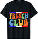 France Vintage Men Women Boys Girls Funny Retro French Club T-Shirt - T-Shirt | Black
