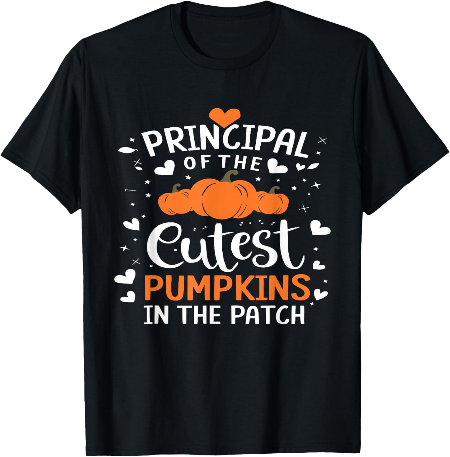 Principal Of The Cutest Pumpkins In The Patch Halloween T-Shirt - T-Shirt | Black