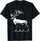 Caribou Dad Mom Lover - Monochromatic Caribou T-Shirt - T-Shirt | Black