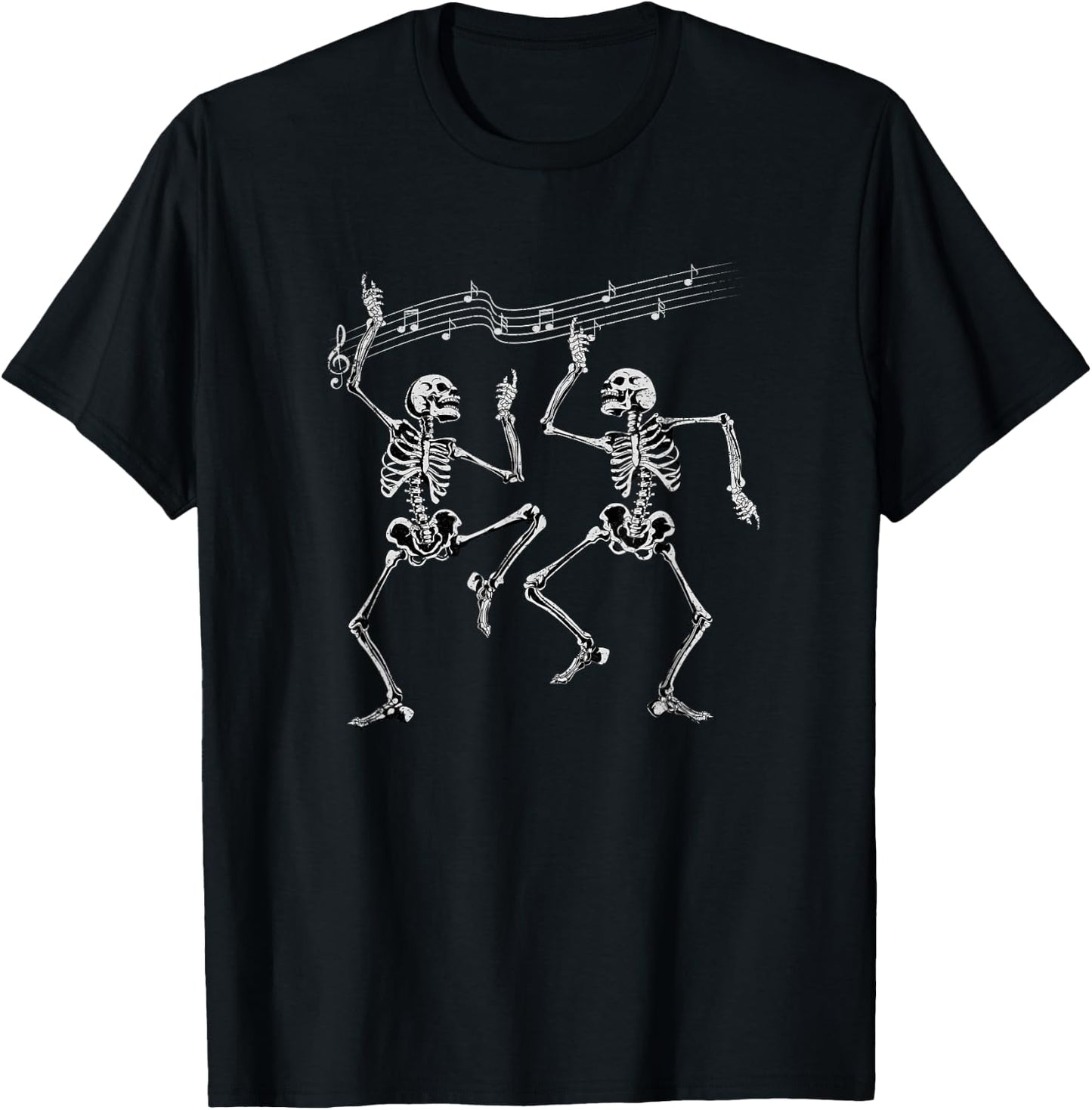 Funny Dancing Skeletons Clothing Men Women Cool Halloween T-Shirt - T-Shirt | Black