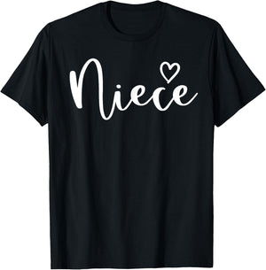 Niece Gifts Heart Mother's Day Niece T-Shirt - T-Shirt | Black