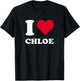 Red Heart I Love Chloe T-Shirt - T-Shirt | Black