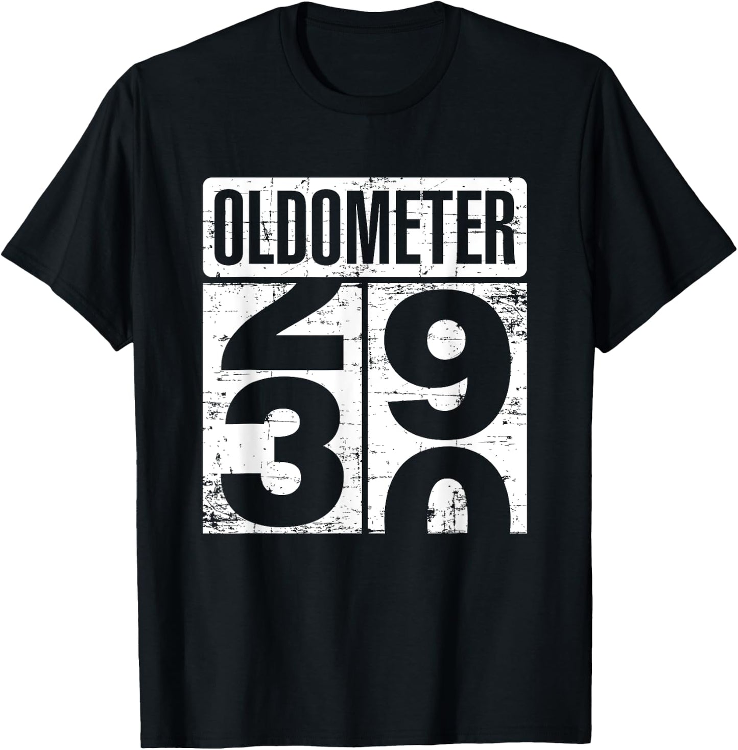 Oldometer 29-30 Funny 30th Birthday 30 Year Old Gift T-Shirt - T-Shirt | Black